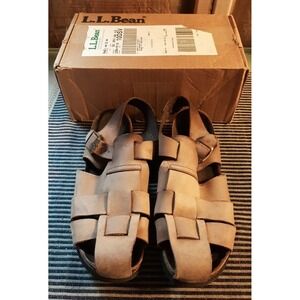 Vinrage LL Bean Ladies Brown Leather Sandals Shoe Size 11M